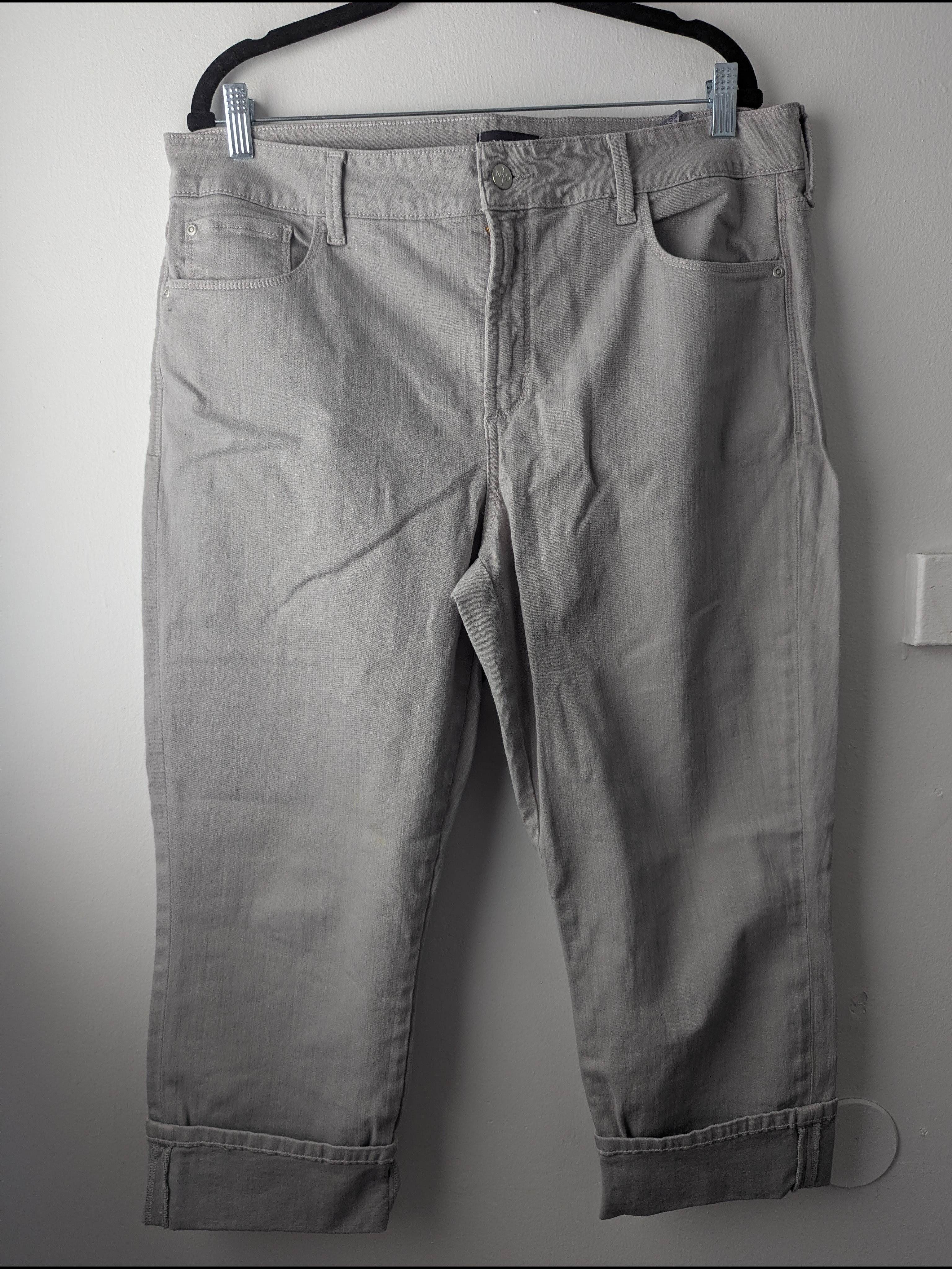 Nydj Dayla Wide Cuff Capri Jeans Size 14w